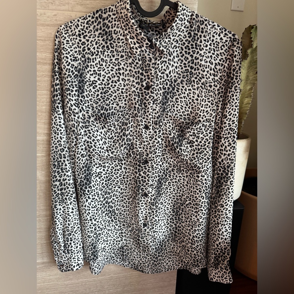 Sport The Kooples Leopard Print Blouse, XS